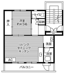 ビレッジハウス駒ヶ根2号棟 (504号室)の物件間取画像